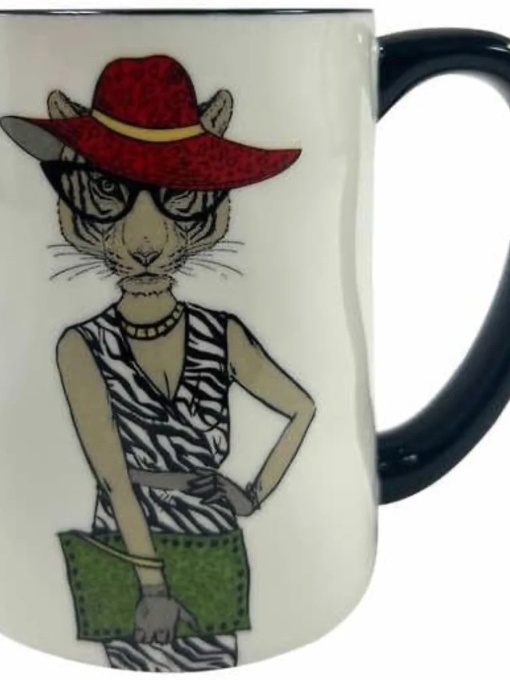 NIB Hipster Animal Mug Set of Six Animal Character Signature Housewares - Picture 4 of 8